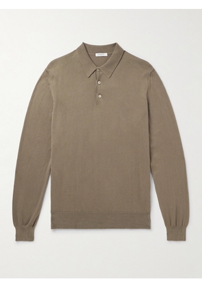 Boglioli - Slim-Fit Garment-Dyed Cotton Polo Shirt - Men - Neutrals - S