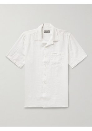 Canali - Camp-Collar Linen Shirt - Men - White - S