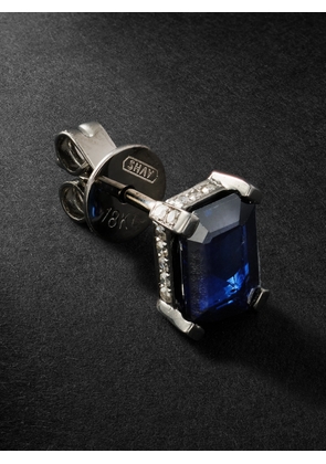 SHAY - White Gold, Sapphire and Diamond Single Earring - Men - Blue