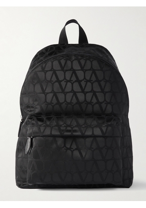 Valentino Garavani - Logo-Jacquard Shell Backpack - Men - Black