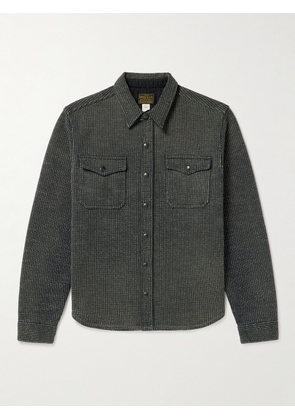 RRL - Ernest Striped Brushed Cotton-Blend Shirt - Men - Gray - XS