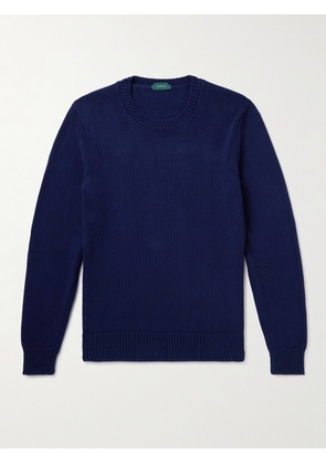 Incotex - Zanone Slim-Fit Cotton Sweater - Men - Blue - IT 44