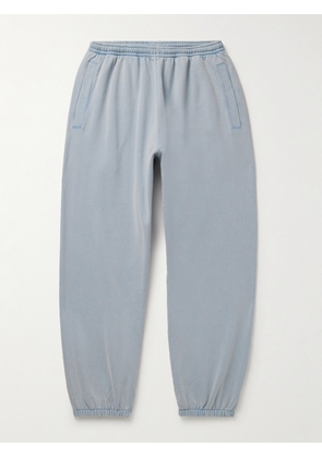 Acne Studios - Tapered Logo-Appliquéd Cotton-Jersey Sweatpants - Men - Blue - XS