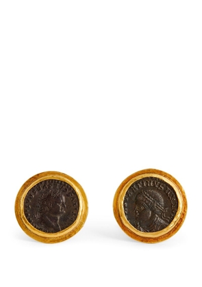 Brooski Gold-Copper Roman Emperor Ii Cufflinks