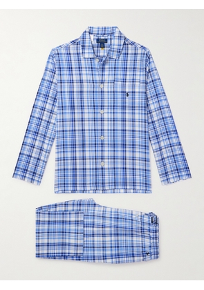 Polo Ralph Lauren - Logo-Embroidered Checked Cotton Pyjama Set - Men - Blue - S