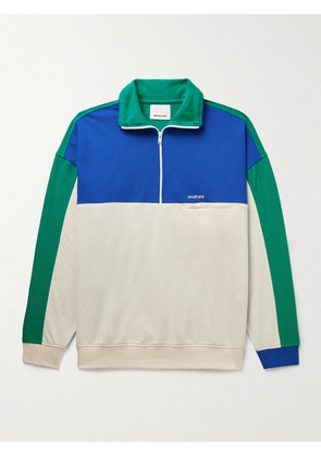 Marant - Arian Logo-Embroidered Colour-Block Cotton-Piqué Sweatshirt - Men - Green - XS