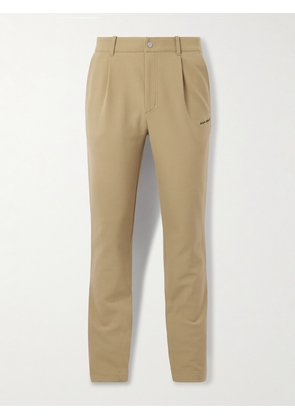 Maison Kitsuné - Tapered Logo-Embroidered Twill Golf Trousers - Men - Brown - S