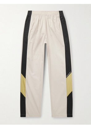 Marant - Bryton Wide-Leg Logo-Embroidered Colour-Block Cotton-Blend Shell Track Pants - Men - Neutrals - S