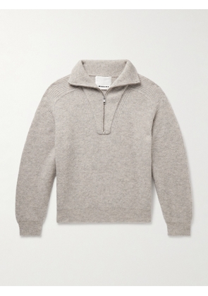 Marant - Bryson Ribbed Alpaca-Blend Half-Zip Sweater - Men - Gray - S