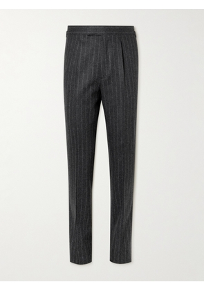 Kingsman - Tapered Pinstriped Wool Suit Trousers - Men - Gray - IT 46
