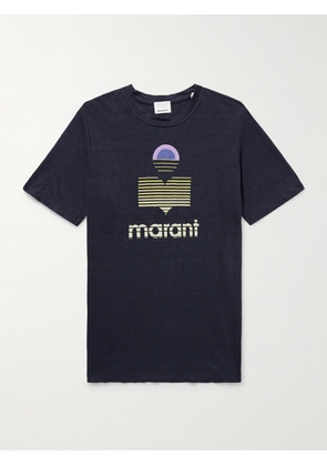 Marant - Karman Logo-Print Linen-Jersey T-Shirt - Men - Black - XS