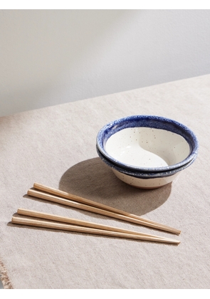 Japan Best - Ceramic Donburi Bowl and Chopsticks Set - Men - White