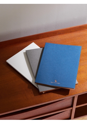 Japan Best - Set of Three Executive Notebooks - Men - Blue