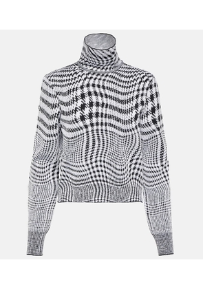 Burberry Houndstooth wool-blend turtleneck sweater