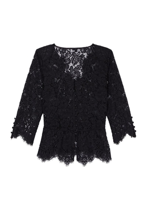 The Kooples Lace Long-Sleeve Top