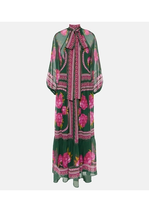 La DoubleJ Athena printed silk chiffon maxi dress