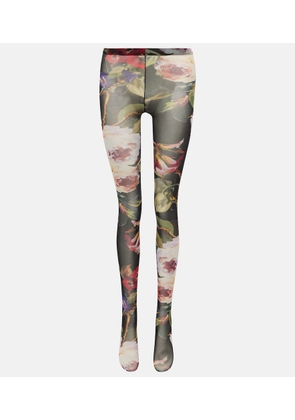Dolce&Gabbana Floral tulle tights