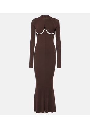 Dion Lee Double Underwire ribbed-knit maxi dress