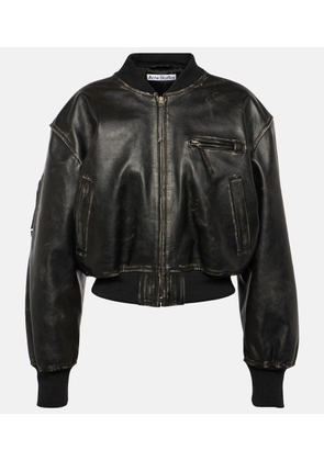 Acne Studios New Lomber leather bomber jacket