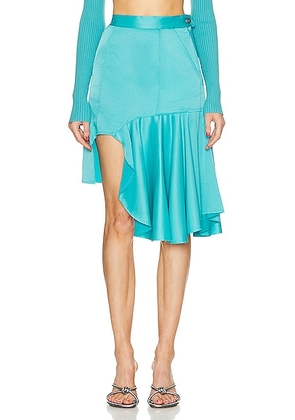 RTA Asymmetrical Skirt in Teal - Teal. Size 0 (also in 2, 6, 8).