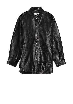 Acne Studios Leather Shirt in Black - Black. Size 46 (also in 48, 50).