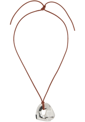 AGMES SSENSE Exclusive Silver & Brown Simone Bodmer-Turner Edition Gertrude Pendant Necklace