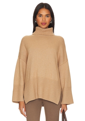 Autumn Cashmere Oversized Tunic in Tan. Size M, S.