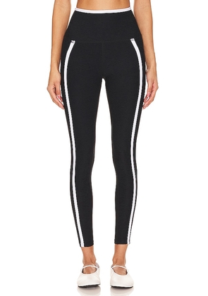 Beyond Yoga Spacedye New Moves High Waisted Midi Legging in Black. Size L, M, S, XL.