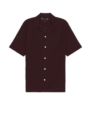 ALLSAINTS Glendale Shirt in Red. Size L, M.