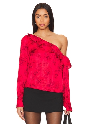 Free People These Nights Blouse in Red. Size L, M, S, XL.