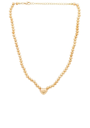 Amber Sceats Sweetheart Necklace in Metallic Gold.