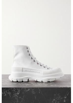 Alexander McQueen - Tread Slick Canvas And Rubber Exaggerated-sole Ankle Boots - White - IT35,IT36,IT36.5,IT37,IT37.5,IT38,IT38.5,IT39,IT39.5,IT40,IT40.5