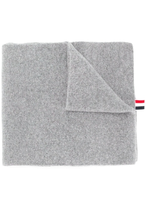 Thom Browne 4-Bar stripe scarf - Grey