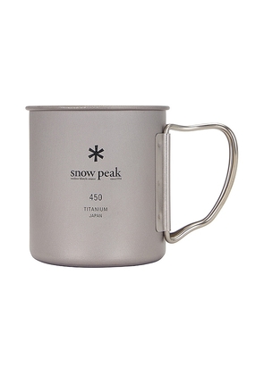 Snow Peak Ti Single Wall 450 Mug in Light Grey.