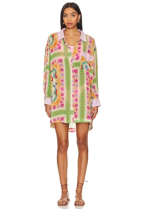 SPELL Maddalena Shirt Dress in Pink. Size XS.