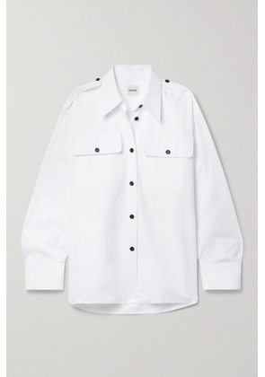 KHAITE - Missa Oversized Cotton-poplin Shirt - White - US0,US2,US4,US6,US8,US10,US12