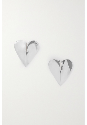 Alaïa - Torn Heart Oversized Silver-tone Earrings - One size