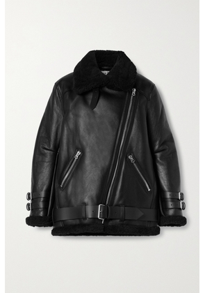 Acne Studios - Velocite Leather-trimmed Shearling Jacket - Black - FR32,FR34,FR36,FR38,FR40,FR42