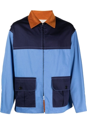 Marni colour-block shirt jacket - Blue