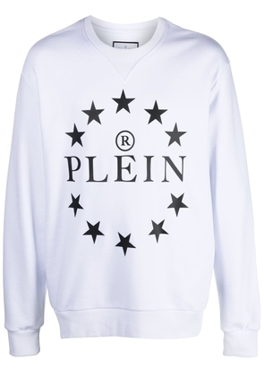 Philipp Plein star logo-print sweatshirt - White