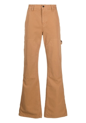 Off-White rear logo-print trousers - Brown