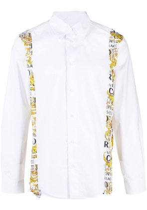 Versace Jeans Couture baroque-panelled long-sleeve shirt - White