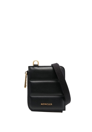 Moncler logo-plaque quilted wallet - Black