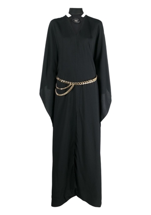 Taller Marmo chain-belt cut-out kaftan dress - Black
