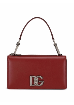 Dolce & Gabbana logo-plaque shoulder bag - Red