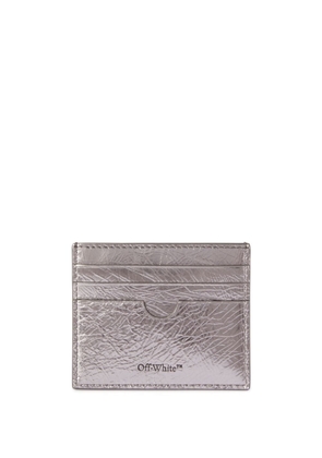 Off-White Jitney leather card holder - Silver