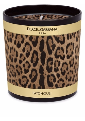 Dolce & Gabbana leopard-print scented candle (250g) - Black