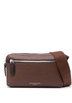 Aspinal Of London Reporter Compact leather crossbody bag - Brown