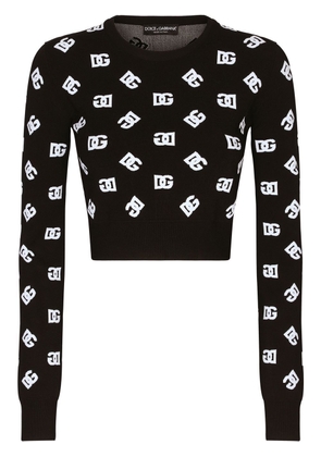 Dolce & Gabbana DG-logo jacquard jumper - Black
