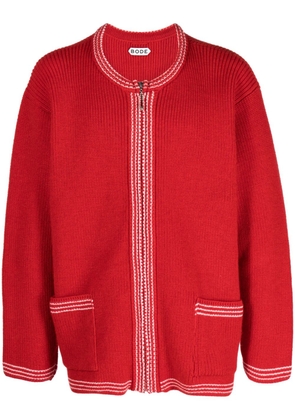 BODE Shaker Stitch wool cardigan - Red